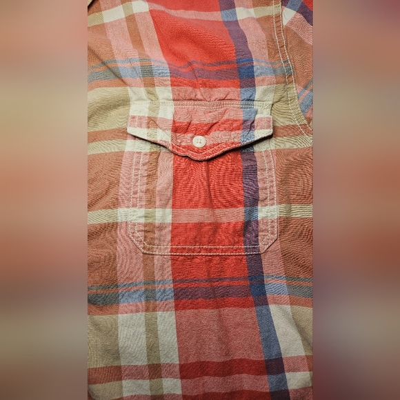 Roebuck & Co XXL men's short sleeved button-down plaid shirt, 100% cotton - Picture 5 of 6